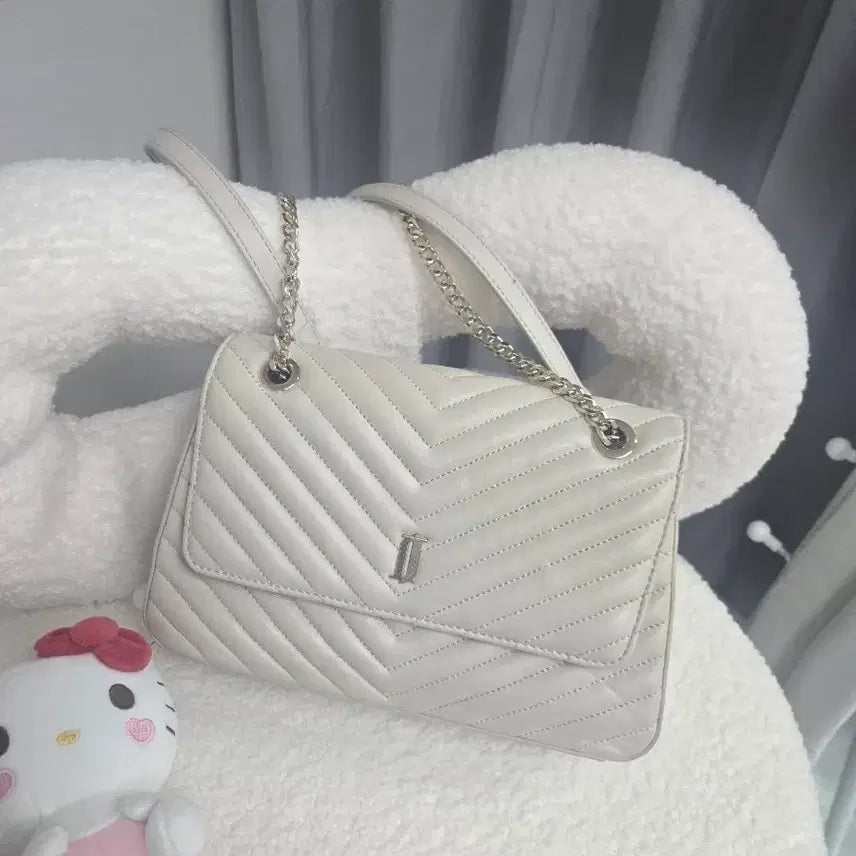 [BUNJANG] J.ESTINA Quilted Chain Bag Cream Warm White (Discontinued) / [상태최상] 제이에스티나 크림 웜화이트 퀄팅 체인백 (단종/S급)