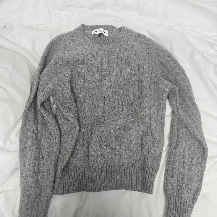 [BUNJANG] General Idea Cable Knit Sweater Grey Size S / [새상품급] 제너럴아이디어 케이블 꽈배기 니트 (그레이/S사이즈)