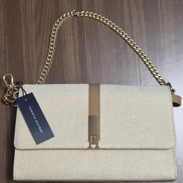 [BUNJANG] Tommy Hilfiger 26SS Canvas Logo Flap Crossbody Bag / [택채 새상품] 타미힐피거 26SS 캔버스 로고 플랩 크로스백