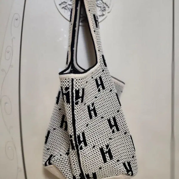 [BUNJANG] Hazzys Knit Shoulder Bag / 헤지스  니트 가방