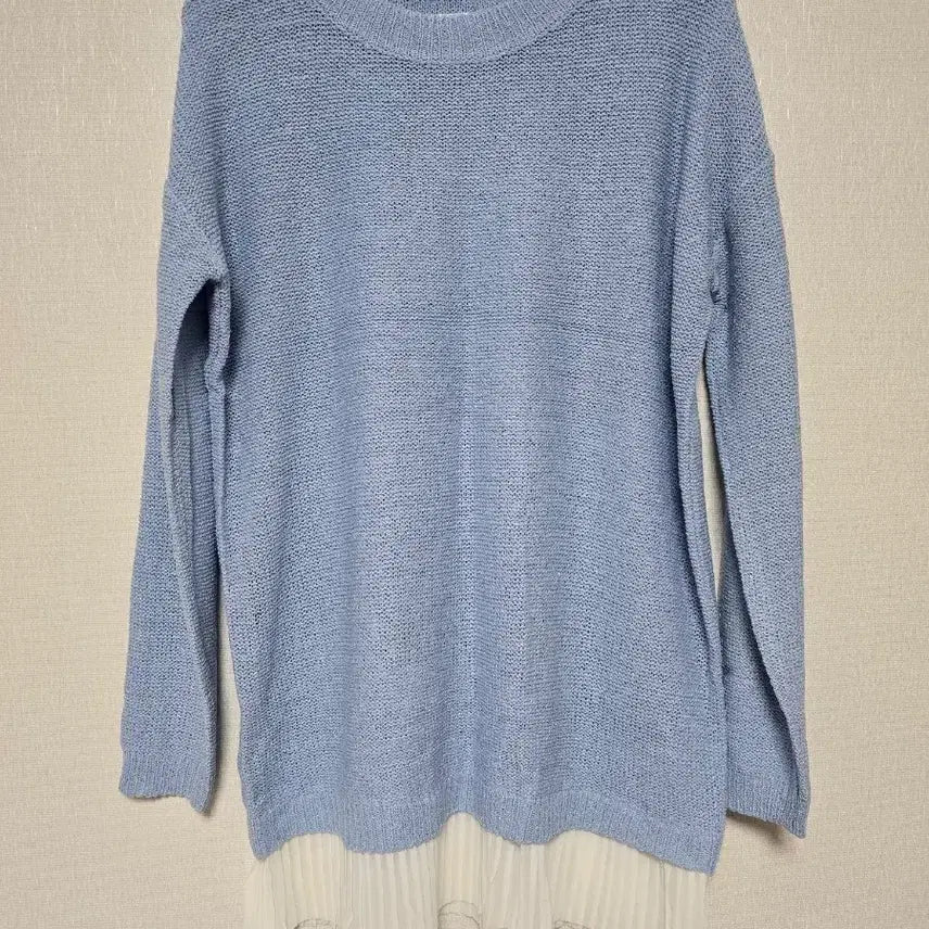 [BUNJANG] Sera Sky Blue Frill Knit Shirt / 쎄라 OPS 소라)하늘색  프릴 니트 셔츠 F