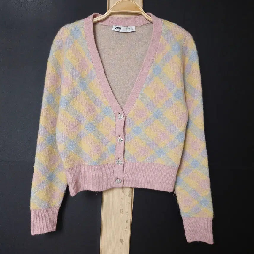 [BUNJANG] ZARA Pastel Wool Blended 55 Cropped Cardigan / 진짜만원 자라 파스텔 울블랜디드 55 크롭가디건