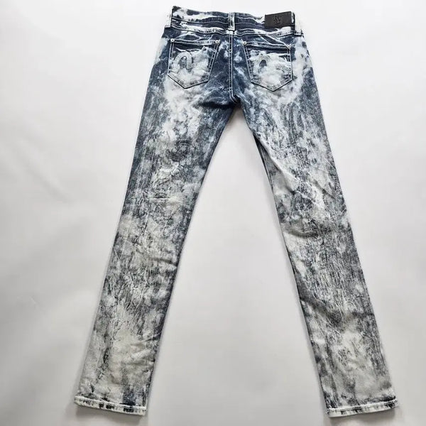 [BUNJANG] Evisu Slim Fit Distressed Wash Denim Jeans Size 26 / 에비수 청바지 슬림 돌청워싱 스판 데님 사이즈26 R6484