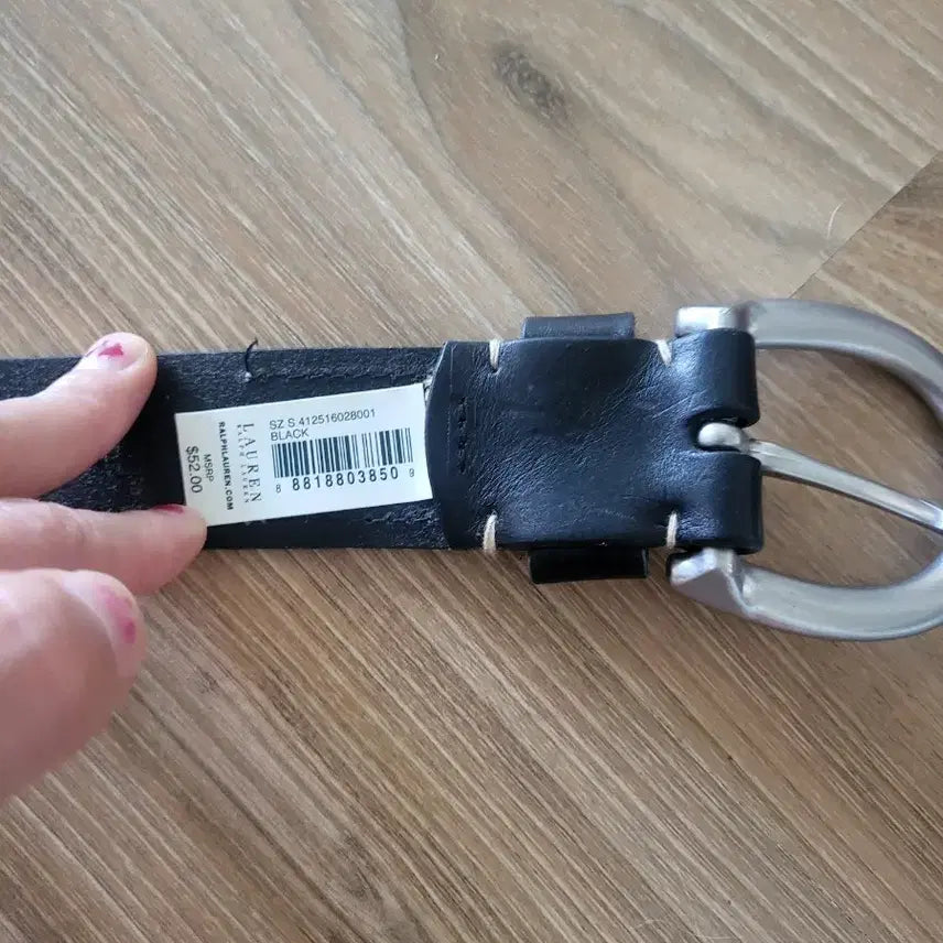 [BUNJANG] Polo Ralph Lauren Women's Leather Belt Black / 폴로 랄프로렌 가죽 벨트 블랙