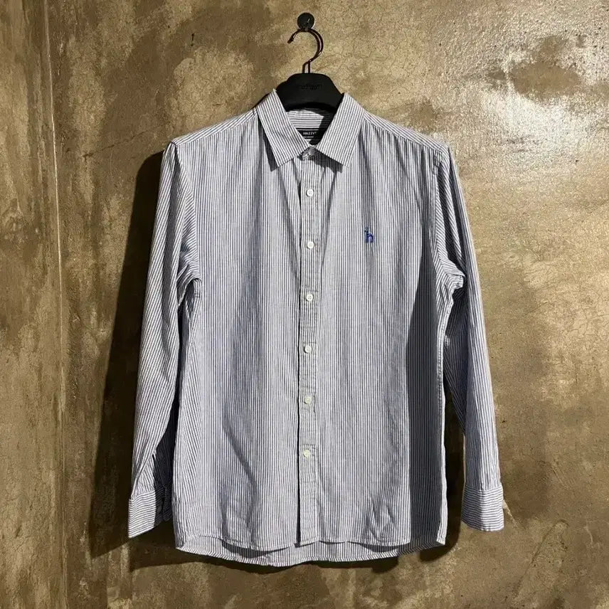 [BUNJANG] Hazzys Men's Striped Shirt Blue / 해지스 스트라이프 셔츠 블루(100)