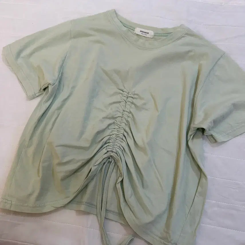 [BUNJANG] Shirring Short-Sleeve T-Shirt / 셔링 반팔