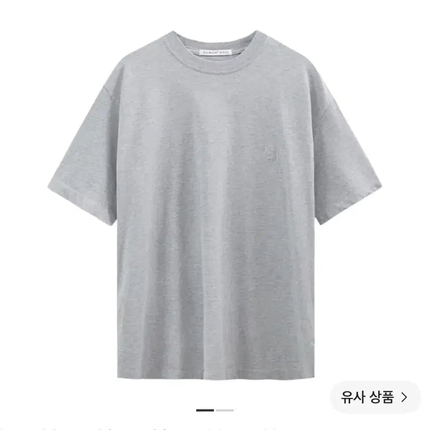 [BUNJANG] Polilter Human Index Human Regular 1/2 T-Shirt Mélange Gray / 폴리테루 휴먼인덱스 휴먼 레귤러 1/2 티셔츠 멜란지 그레이