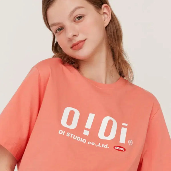 [BUNJANG] oioi Coral Pink Short-Sleeve T-Shirt / oioi 반팔 티셔츠 코랄핑크