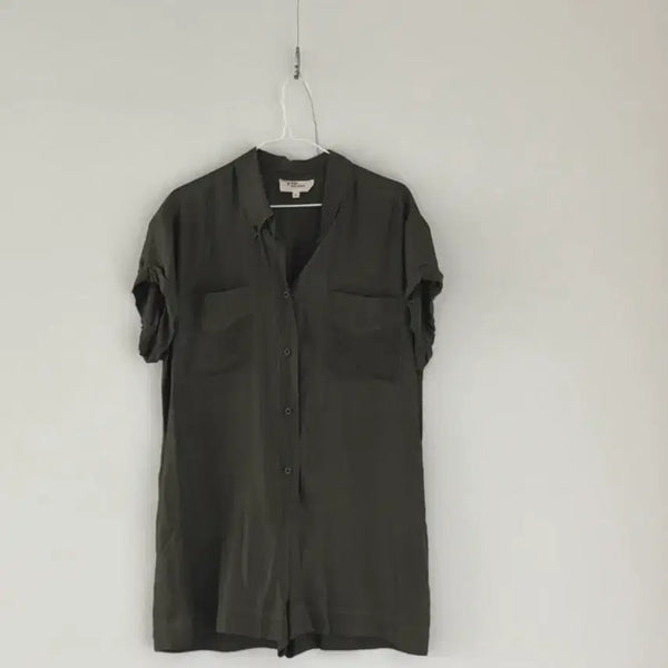 [BUNJANG] Isabel Marant Etoile Silk Jumpsuit Khaki Size 0 / 이자벨마랑 실크 점프수트 0사이즈 카키