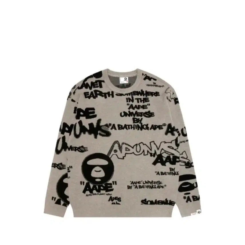 [BUNJANG] A Bathing Ape Graffiti Knit Sweater / 에이프 베이프 니트