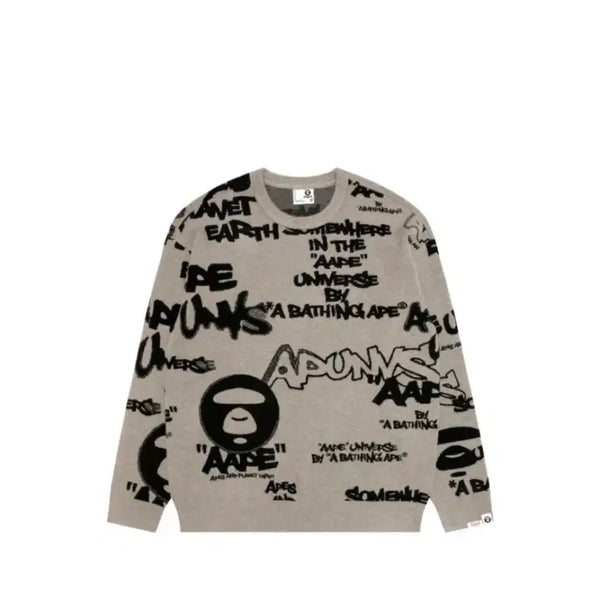[BUNJANG] A Bathing Ape Graffiti Knit Sweater / 에이프 베이프 니트
