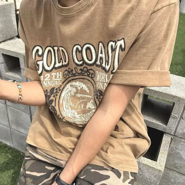 [BUNJANG] Pigment Big Coast Short Sleeve T-Shirt / 피크먼트 빅코스트 반팔