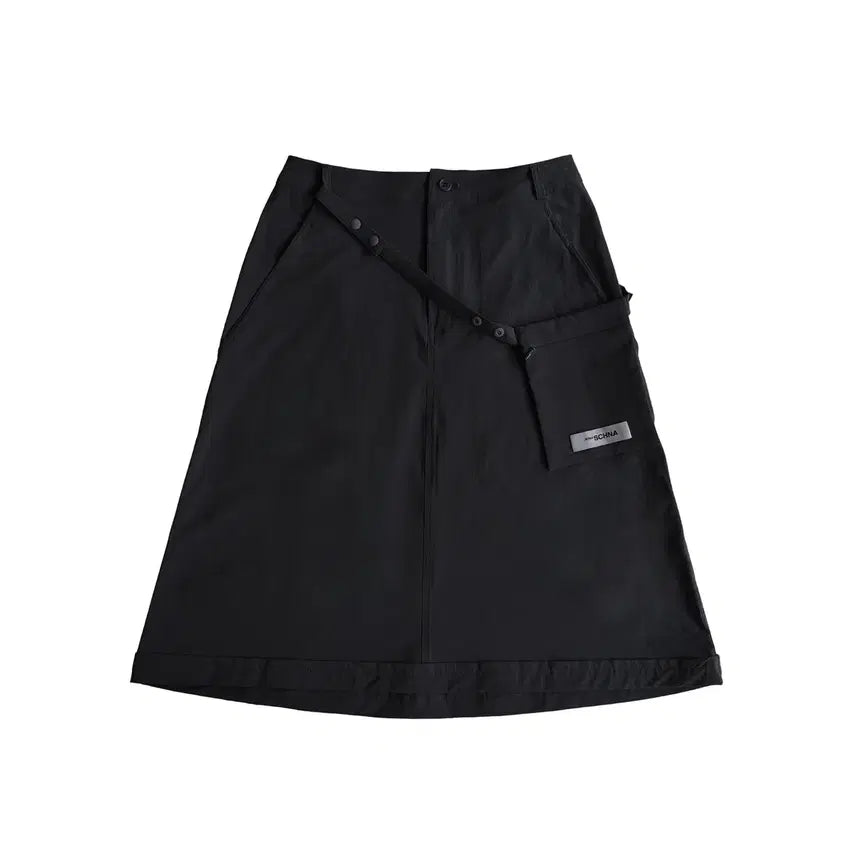 [BUNJANG] J.Choi Shuna 003 Pocket Midi Skirt Black / 지초이 슈나 003 포켓 미디 스커트 블랙