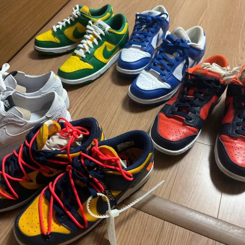 [BUNJANG] Nike Dunk Low & Air Force 1 G-Dragon PEACEMINUSONE 'Kwon-do 1' Sneakers / 덩크로우 오프화이트 권도1 사이즈265