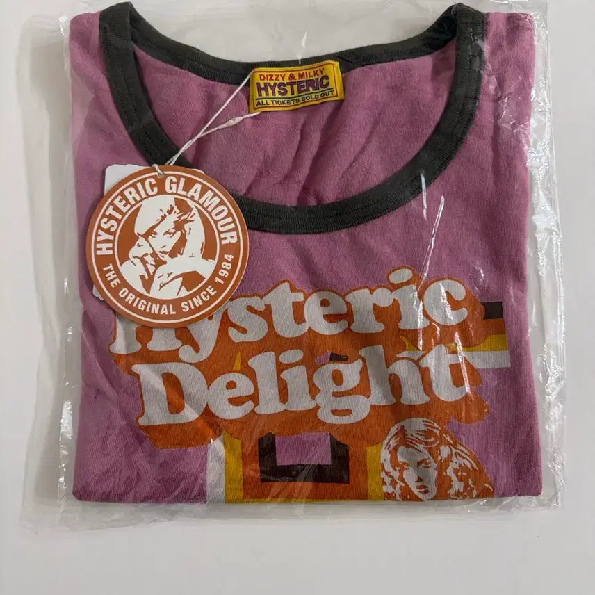 [BUNJANG] Hysteric Glamour Pink Short Sleeve T-Shirt / 히스테릭 글래머 핑크 반팔 티셔츠