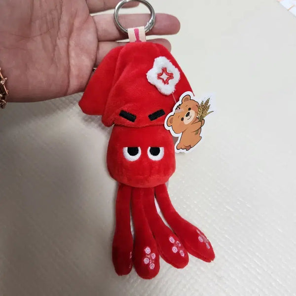 [BUNJANG] Red Squid Charm Keychain - New / 향기나는 빨강 오징어 키링 새상품