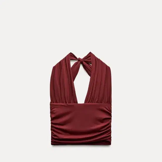 [BUNJANG] Zara Halterneck Top Burgundy 3641/820 / 자라 홀터넥 3641/820 버건디