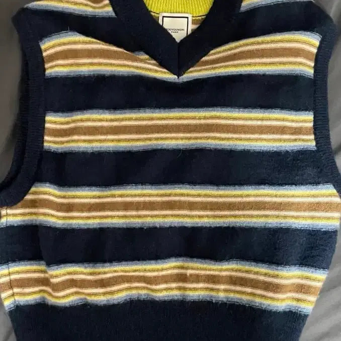 [BUNJANG] Wooyoungmi Border Vest 50 / 우영미 보더 베스트 50