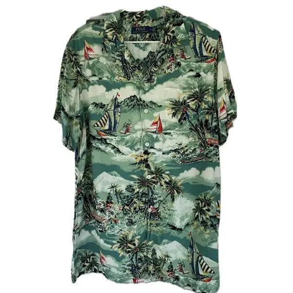 [BUNJANG] Polo Hawaiian Camp Shirt / 폴로 하와이안 셔츠 L 캠프셔츠 오픈셔츠