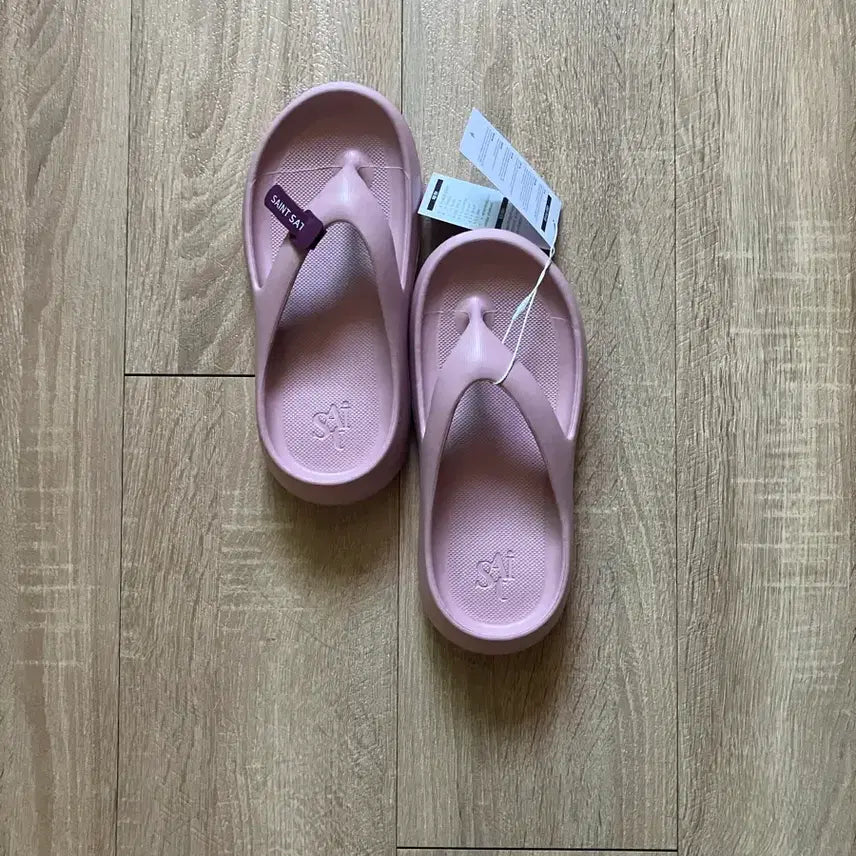 [BUNJANG] Saint Satin Platform Flip-Flops (Pink) - New / 세인트새틴 통굽 쪼리 (핑크) (새상품)