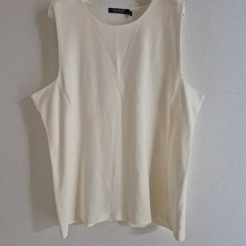 [BUNJANG] Ralph Lauren Sleeveless Top Ivory XL New / 랄프로렌 민소매 상의 아이보리 xl 새상품
