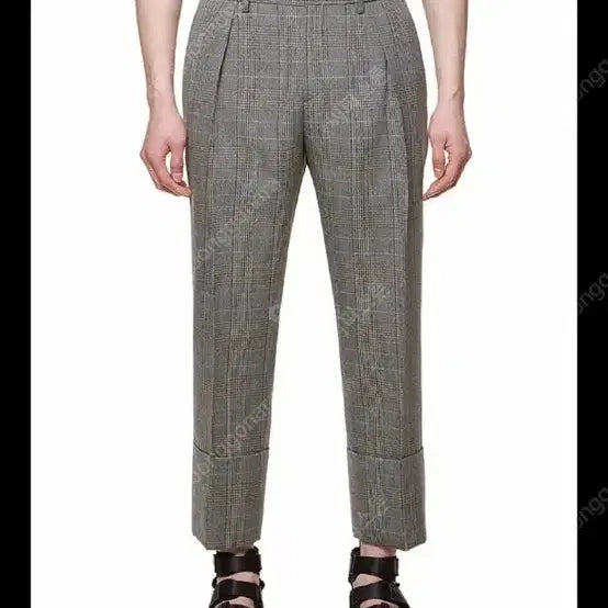 [BUNJANG] Wooyoungmi 20SS Main Check Turn-up Pants Size 48 / 우영미 20ss 메인체크 턴업팬츠 48