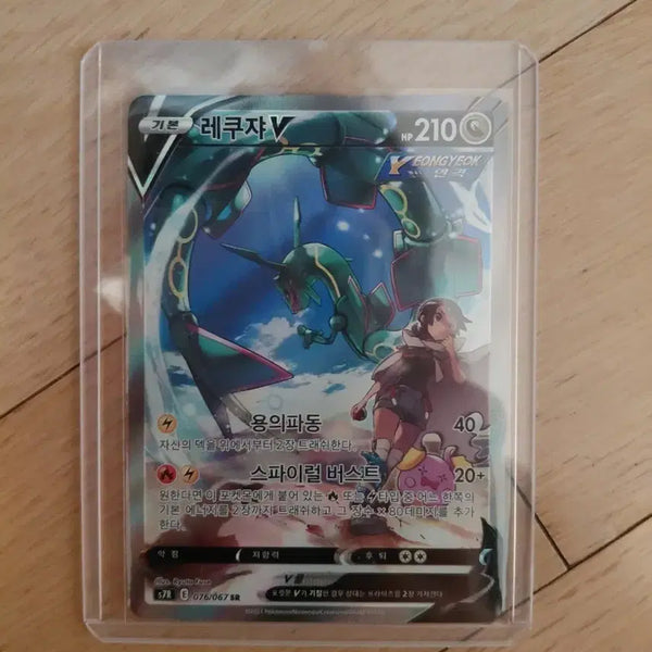 [BUNJANG] Pokemon Card Rayquaza V SR Special Illustration / 포켓몬 카드 레쿠쟈V sr 특일