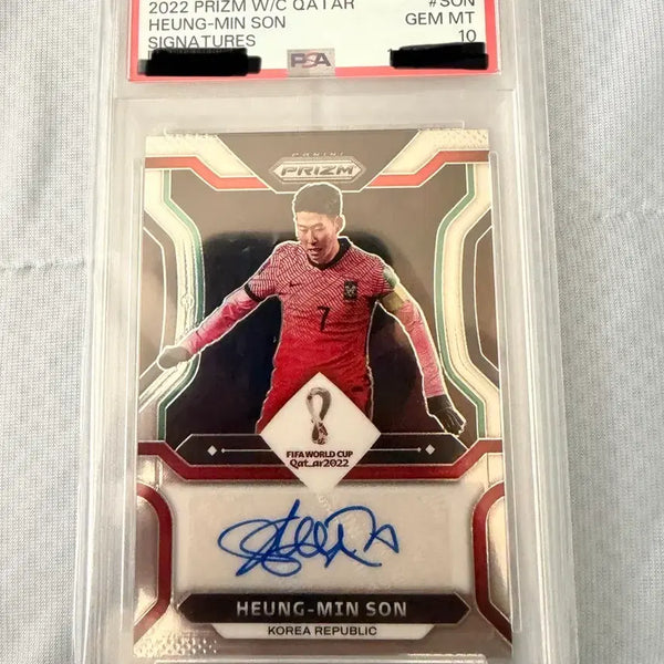 [BUNJANG] Son Heung-min Autographed Card Qatar World Cup 2022 Panini Prime GEM MT 10 / 카타르 월드컵 기념 손흥민 사인 카드