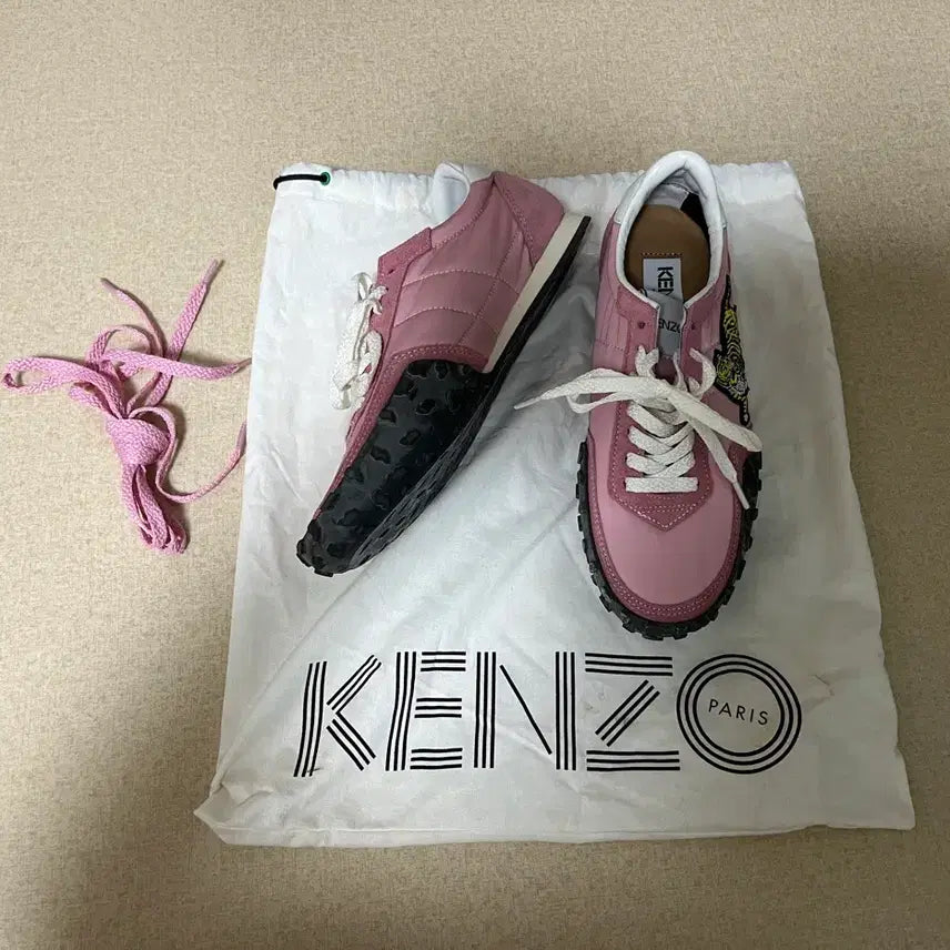 [BUNJANG] Kenzo Tiger Sneakers Pink Size 36 / (정품) 겐조 타이거 스니커즈 핑크 36