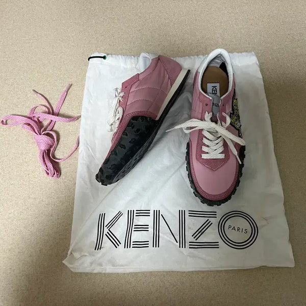 [BUNJANG] Kenzo Tiger Sneakers Pink Size 36 / (정품) 겐조 타이거 스니커즈 핑크 36
