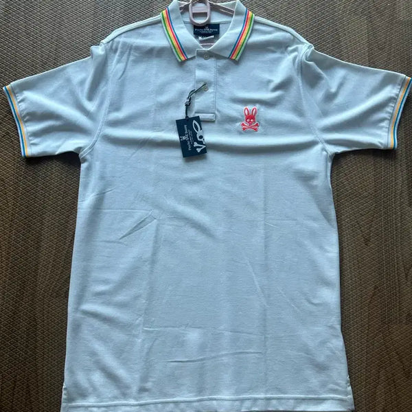 [BUNJANG] Psycho Bunny Rainbow Trimmed Polo Shirt / 사이코 버니 폴로 셔츠