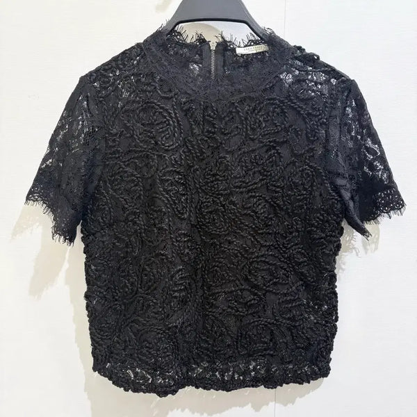 [BUNJANG] ZARA Lace Embroidered Blouse XS / 자라 ZARA 레이스 자수 블라우스 XS / 하객룩 데이트룩 오피스룩