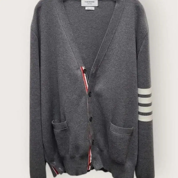 [BUNJANG] Thom Browne Milano Stitch Cardigan Grey Size 4 / <새상품급>톰브라운 밀라노 스티치 가디건 그레이(백화점 판)