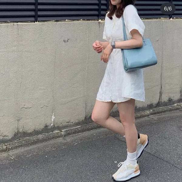 [BUNJANG] ZARA Ivory Shirt Dress - Size M / ZARA 아이보리 셔츠 원피스 M