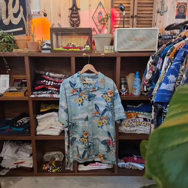 [BUNJANG] Red Head USA Hawaiian Shirt Sky Blue Floral Print 2XL / Red Head USA Hawaiian Shirt 2XL