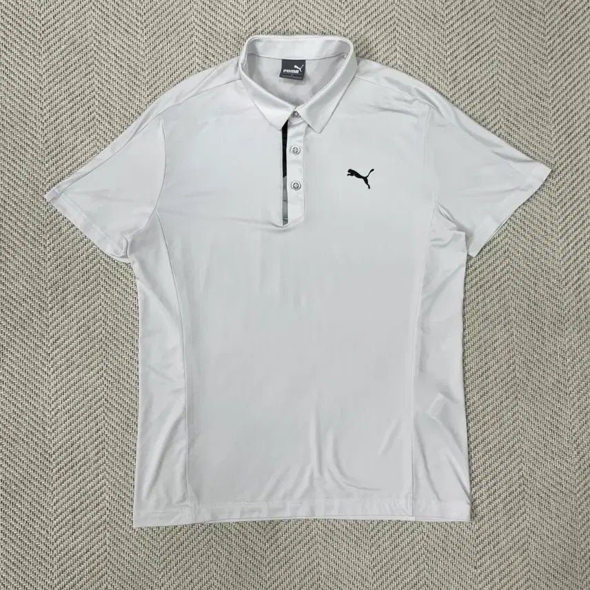 [BUNJANG] Puma Collar T-Shirt White Medium / 푸마 반팔 카라티 화이트 M
