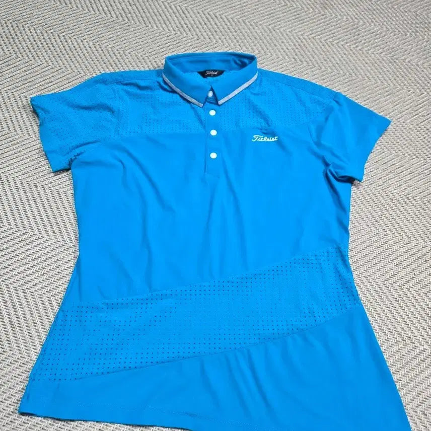 [BUNJANG] Titleist Golf Wear Short Sleeve Polo Shirt Blue / M)타이틀리스트 골프웨어 반팔 카라티 블루