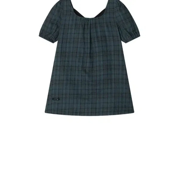 [BUNJANG] Colocynth Black Tie Blouse / 콜로신스 블랙 타이 블라우스 티얼 체크