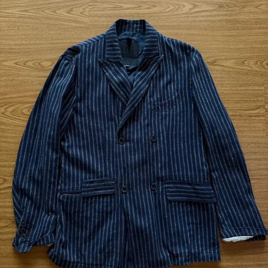 [BUNJANG] Daks x Eastlogue Striped Cotton Linen Blend Suit Set / 닥스 이스트로그 콜라보 면 린넨 스트라이프 셋업