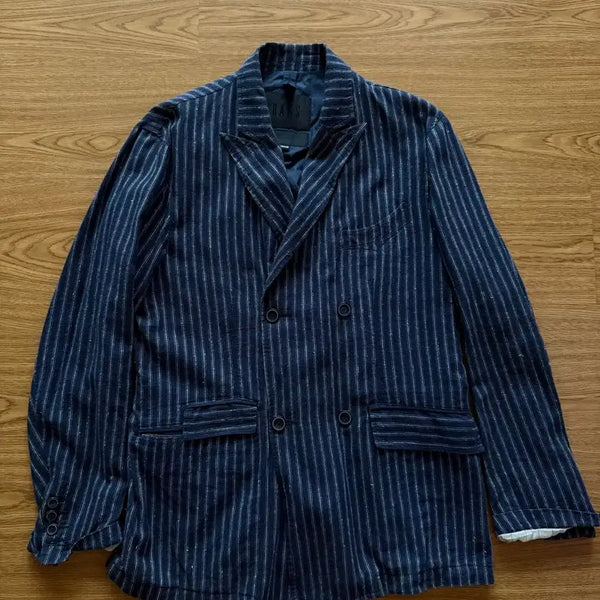 [BUNJANG] Daks x Eastlogue Striped Cotton Linen Blend Suit Set / 닥스 이스트로그 콜라보 면 린넨 스트라이프 셋업