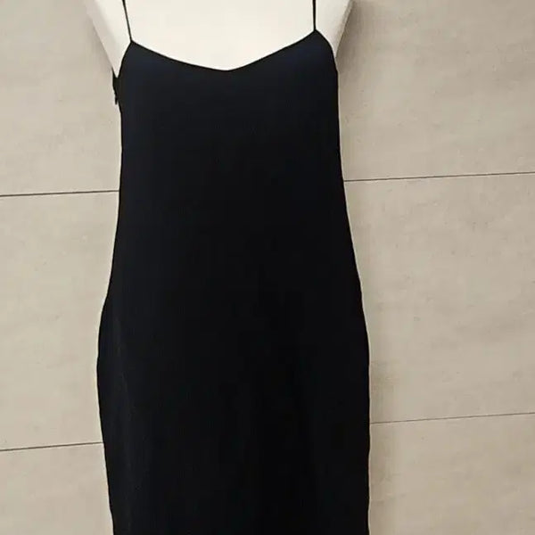 [BUNJANG] Black Sleeveless Slip Maxi Dress / 블랙 민소매 슬립 원피스