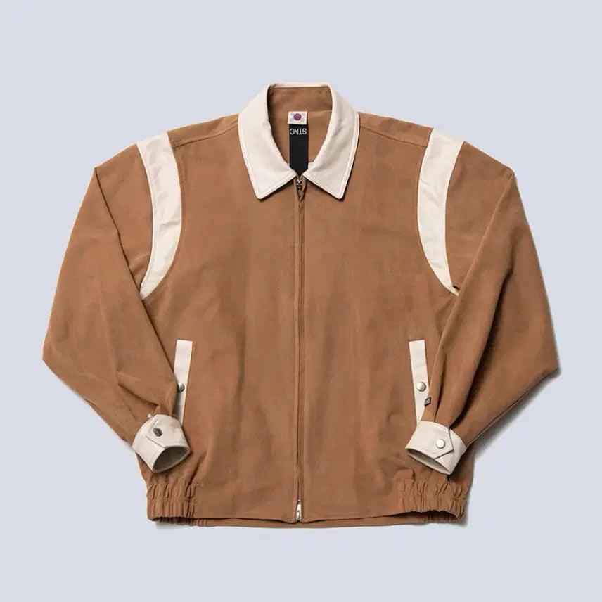 [BUNJANG] Stance Seoul Durumi Suede Blouson Jacket Camel & Ivory Size S / 스탠스서울 (stance seoul) 두루미 블루종 스웨이드 자켓