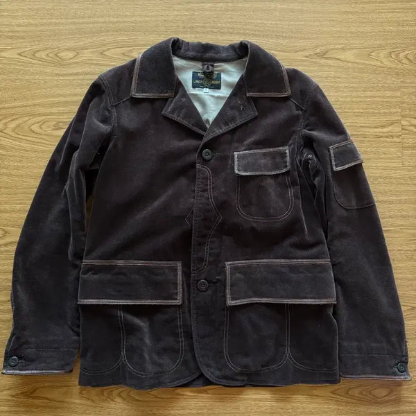 [BUNJANG] J.s Homestead Brown Corduroy Leather Piping Hunting Jacket / J.s 홈스테드 브라운 코듀로이 레더 파이핑 헌팅 자켓