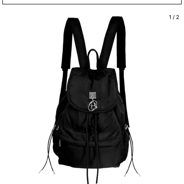 [BUNJANG] Blackpurple Fluffy Backpack / 블랙퍼플 플러피 백팩 블랙