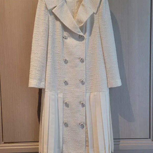 [BUNJANG] Si' Tweed Dress Pearl Button 55 / (미사용) si' 트위드 진주단추 원피스 55