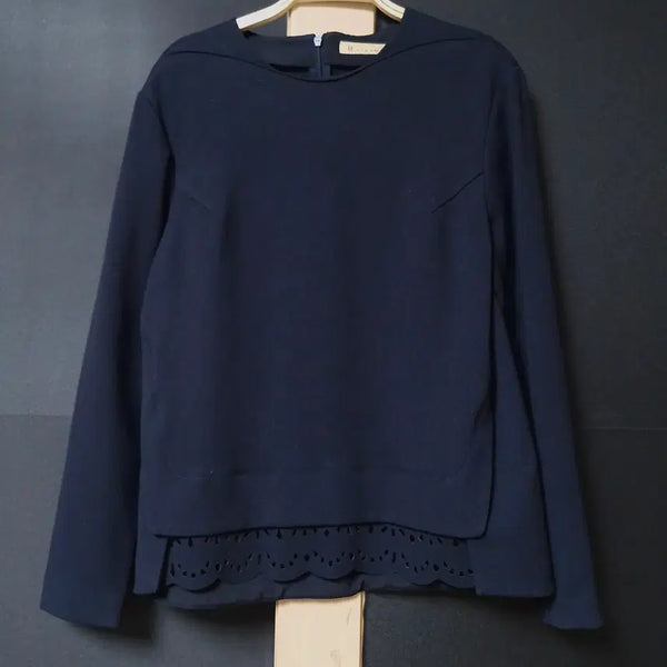 [BUNJANG] It Misha Bottom Punch Blouse / 진짜만원 잇미샤 밑단펀칭 블라우스