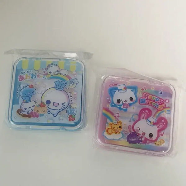 [BUNJANG] Heisei Retro Clear Case Memo Pad (Awawa-chan / Happy Machi) / 헤이세이 레트로 클리어 케이스 메모지(아와와짱/해피마치)