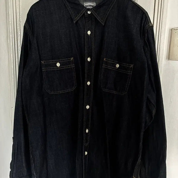 [BUNJANG] Houston USA Cotton Denim Work Shirt Indigo XXL / [XXL] HOUSTON 데님 워크셔츠 인디고