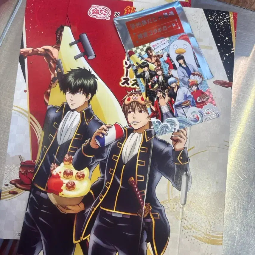 [BUNJANG] Gintama x Gintaco Collaboration Trading Cards - Group Set (Gintoki, Hijikata, Sougo, Katsura) / 새상품)긴타코 은혼 콜라보 카드 단체 긴토키 히지카타 소고 카츠라