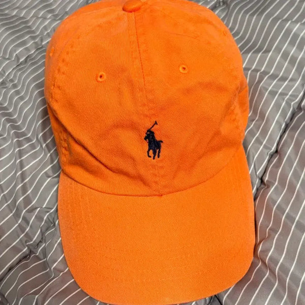 [BUNJANG] Polo Ralph Lauren Orange Cotton Baseball Cap / 폴로 랄프로렌 오렌지 볼캡
